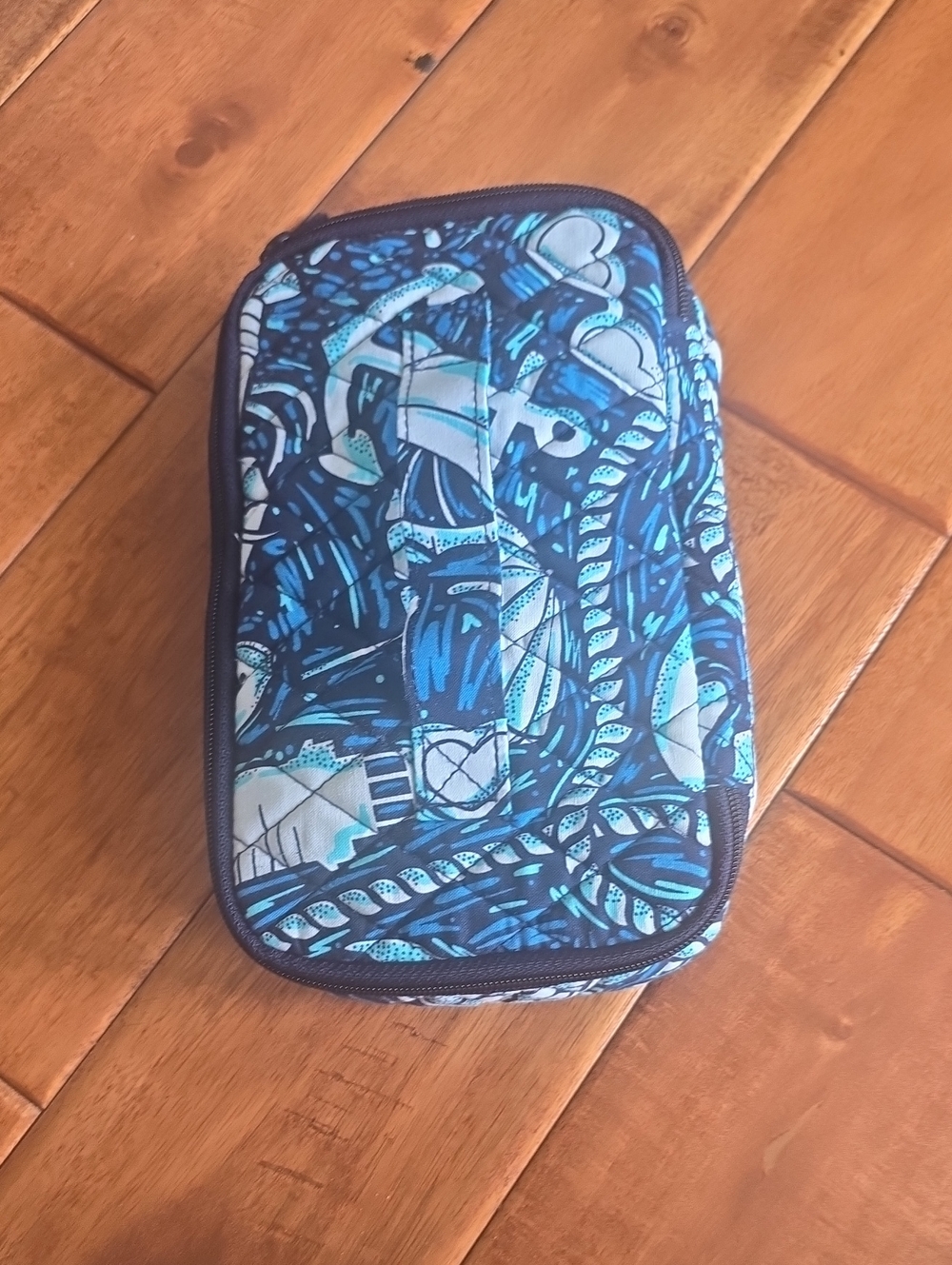 Vera Bradley Blue Patterned Travel Pouch